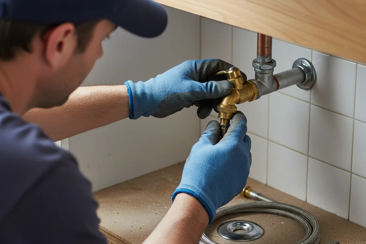 Shutoff valve and fitting work during Faucet and Fixture Repair in Claremont